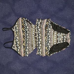 Girls size 6-7 One piece Cutout Swimsuit